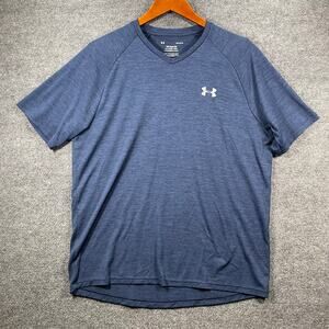 Under Armour The Tech Tee Shirt Men's Large Blue Performance SS Casual Active